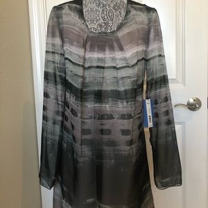 NWT Simply Vera Vera Wang Green/Multi Dress, Sz M